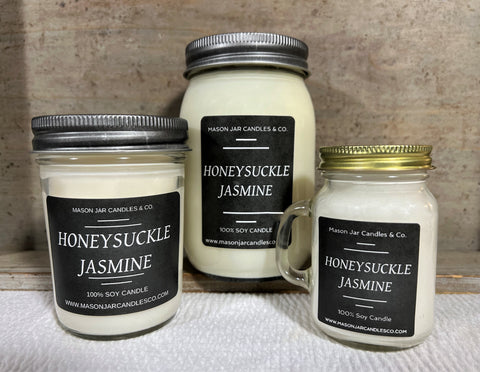 Honeysuckle Jasmine - Soy Candles | Mason Jar Candles