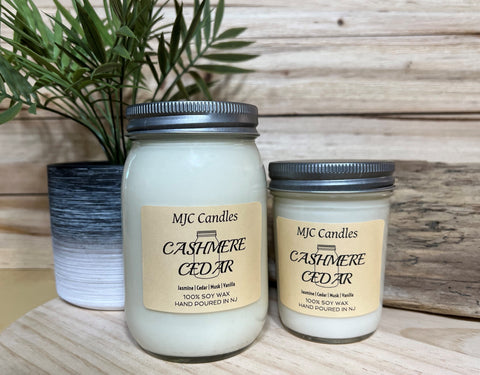 Cashmere Cedar - Scented Soy Wax Candles | Mason Jar