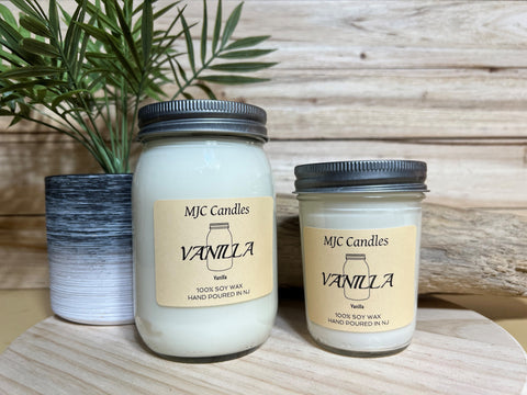 Vanilla - Scented Soy Wax Candle | Mason Jar Candles | Pure Soy Wax