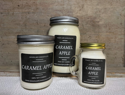 Caramel Apple - Scented Soy Wax Candle | Mason Jar Candle