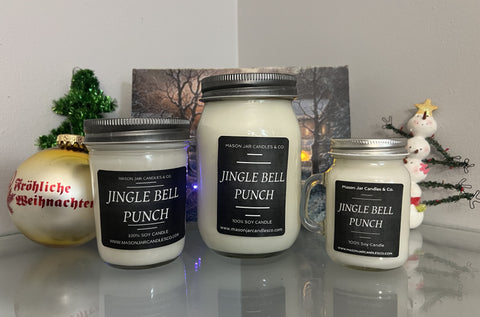 Jingle Bell Punch - Scented Soy Wax Candle | Mason Jar Candle