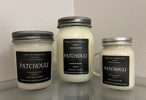 Patchouli - Scented Soy Wax Candle | Mason Jar Candle