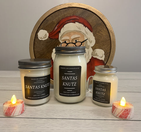 Santas Knutz - Scented Soy Wax Candle | Mason Jar Candle