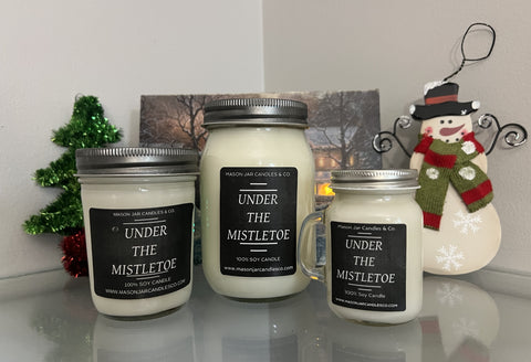 Under The Mistletoe - Scented Soy Wax Candle | Mason Jar Candle