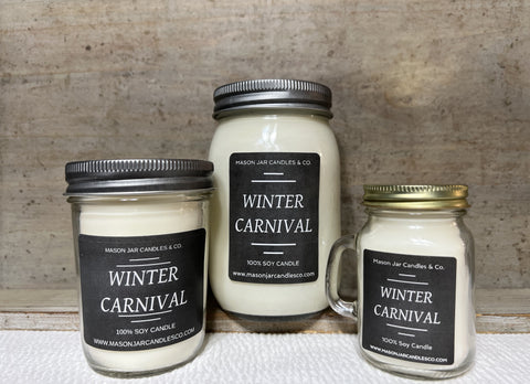 Winter Carnival - Scented Soy Wax Candles | Mason Jar Candles