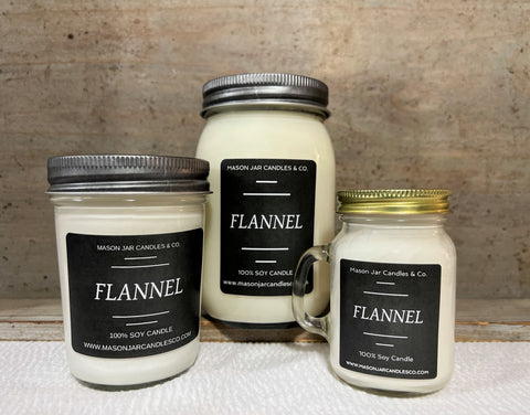 Flannel - Scented Soy Wax Candle | Mason Jar Candle