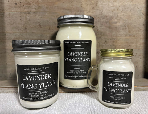 Lavender Ylang Ylang - Essential Oil Candles | Soy Candles | Essential Oil