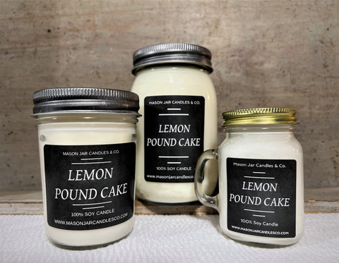 Lemon Pound Cake - Scented Soy Wax Candle | Mason Jar Candle