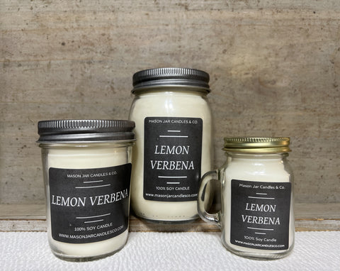 Lemon Verbena - Soy Wax Candles | Mason Jar Candles