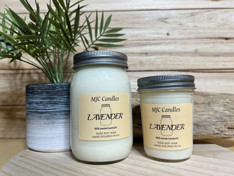 Lavender - Essential Oil Candles | Scented Soy Wax Candle | Essential Oil